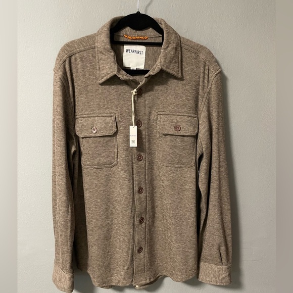 NWT Wearfirst Alpine Brushed Ribbed Fleece Lined  Button Down Shirt. Size Small - Picture 3 of 10